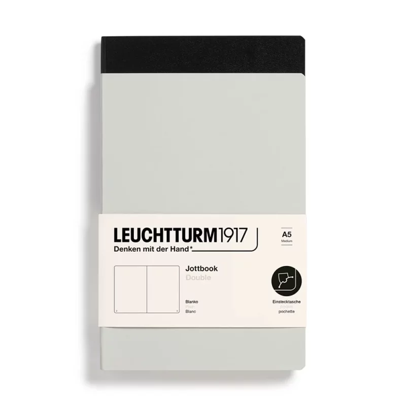 Jottbook Double A5, Softcover, Grey/Black * Leuchtturm1917