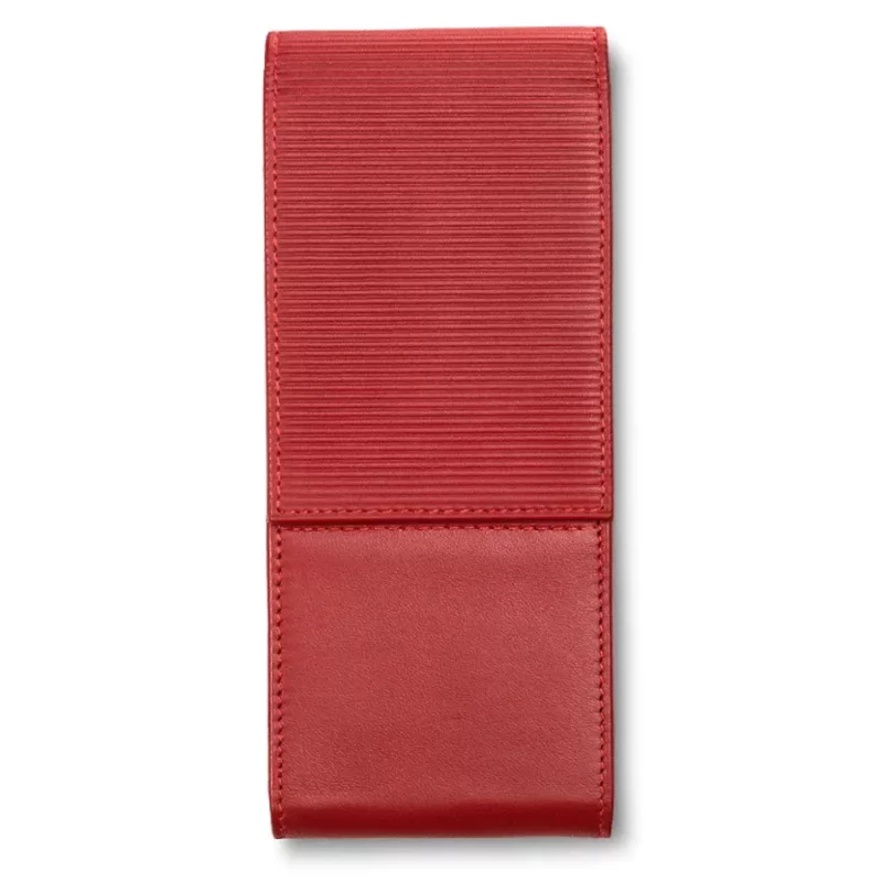 Lamy pen holder in red leather for 3 pens
