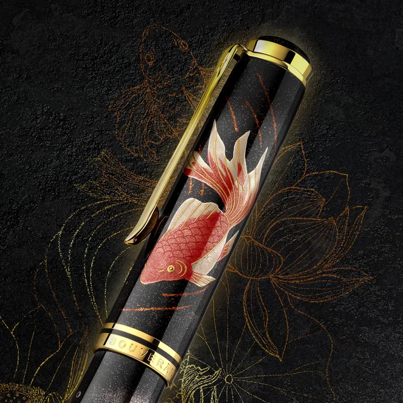 Maki-e Goldfish Souverän M1000 fountain pen * Pelikan
