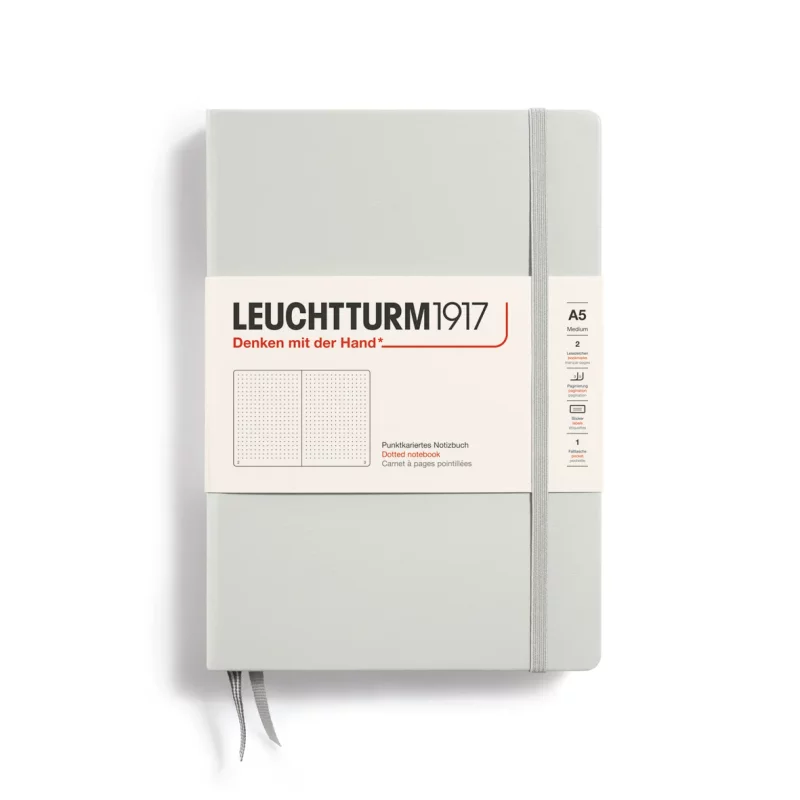 Notebook A5, Hardcover, Light Grey, Dot * Leuchtturm1917