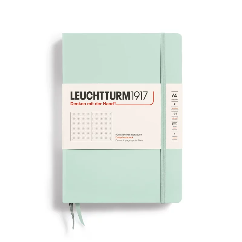 Notebook A5, Hardcover, Mint Green * Leuchtturm1917