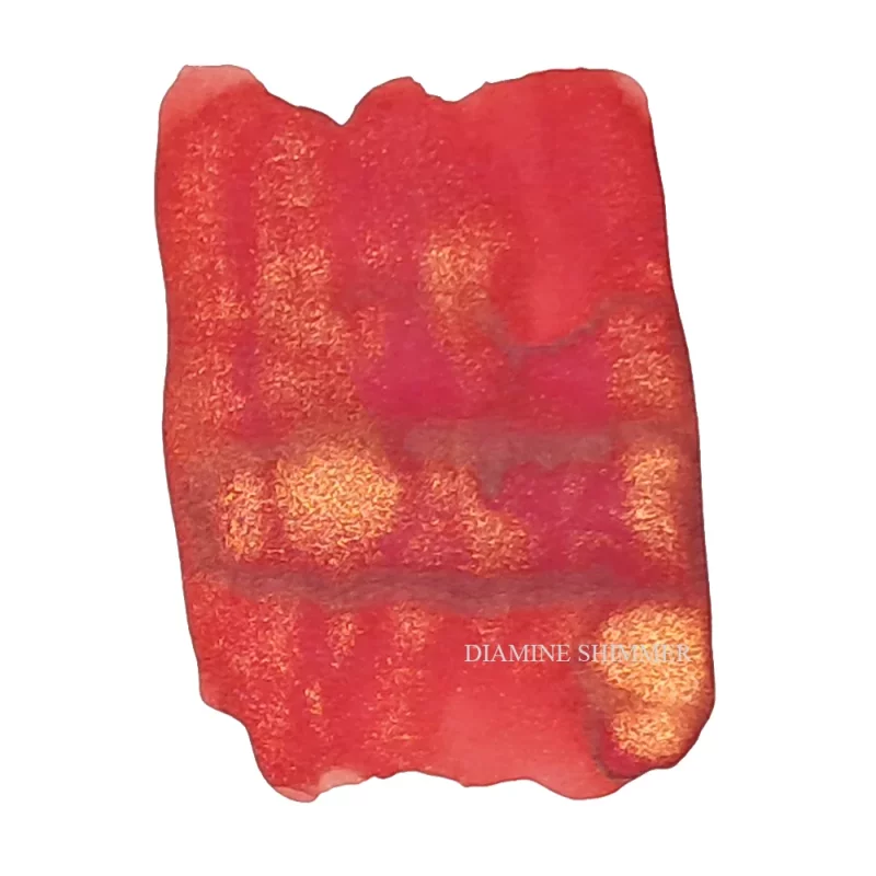 Red Lustre shimmer ink * Diamine
