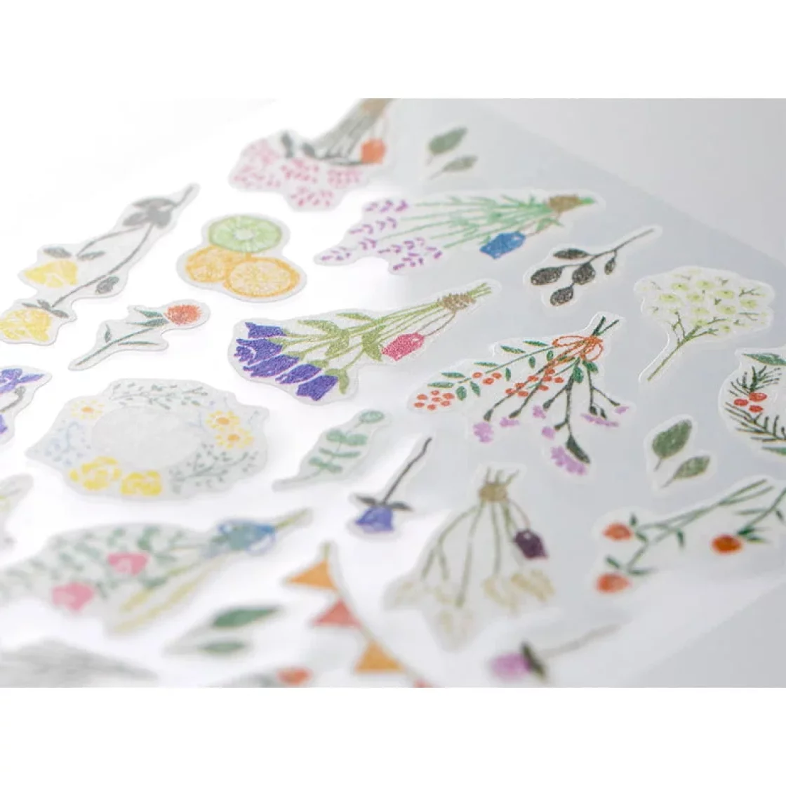 MD05. Stickers Dried Flowers * Midori
