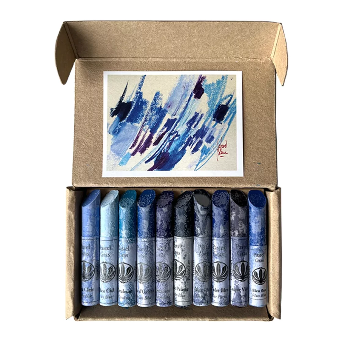 10 Oil pastels Blue * Artisan Pastellier