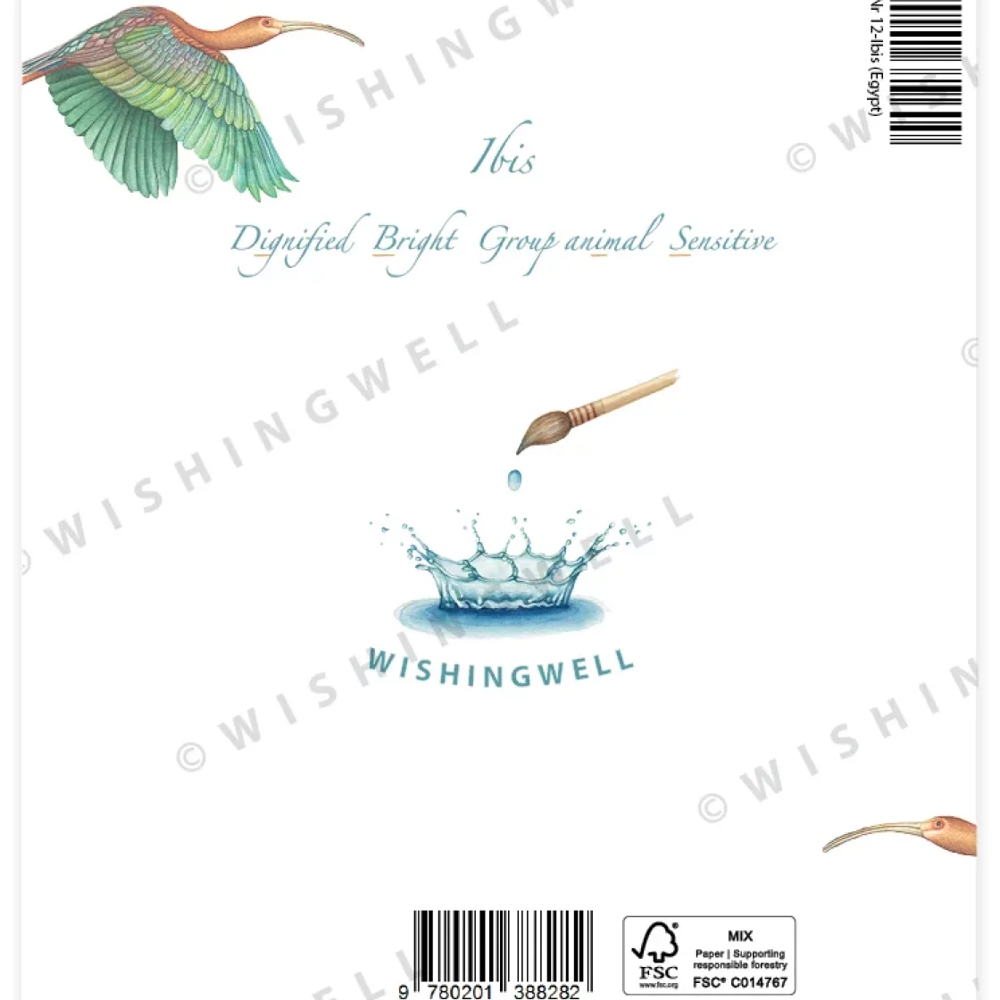 138. 'I' Ibis * Wishingwell * card