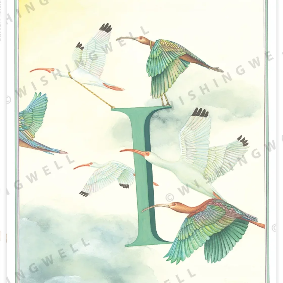 138. 'I' Ibis * Wishingwell * card