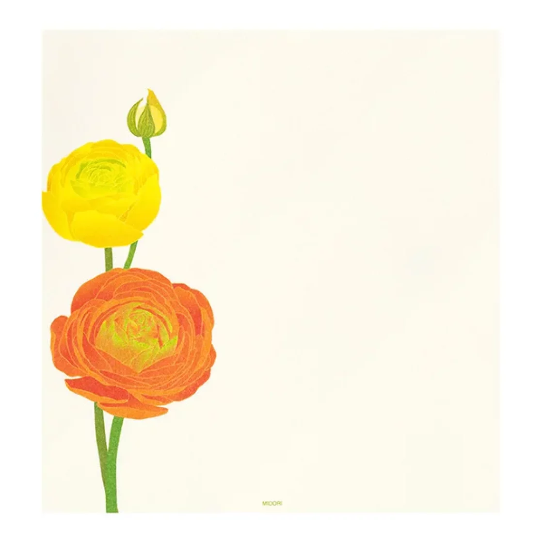 14.1 Spring Flower letter pad * Midori