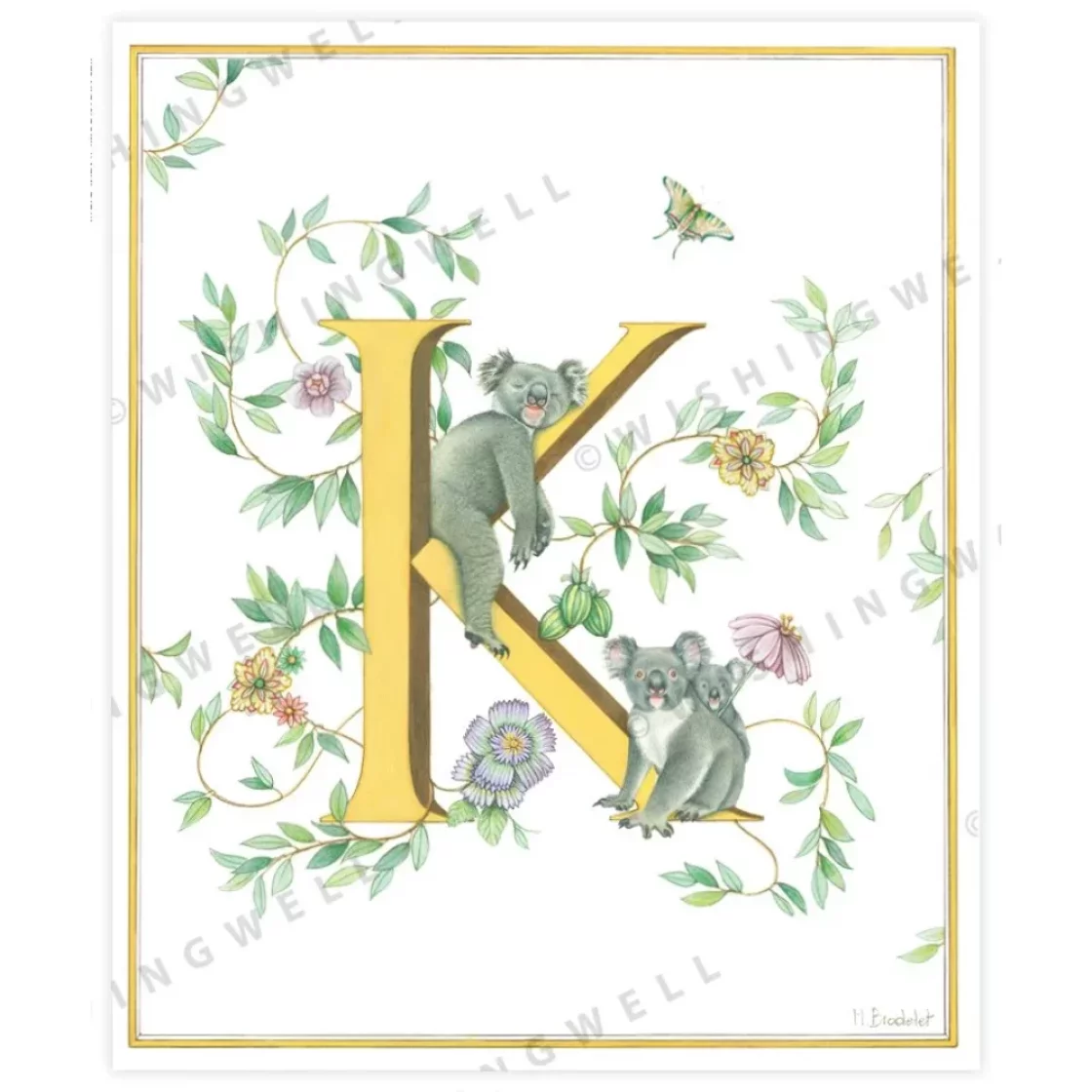 141. 'K' Koala * Wishingwell gift card