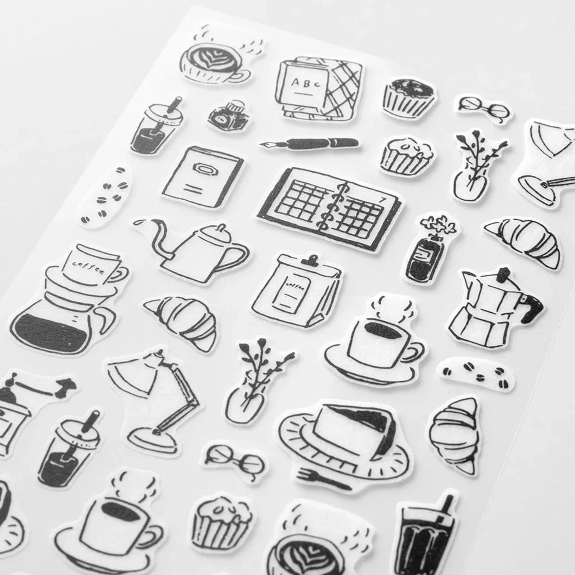 MD16. Stickers Monotone Café * Midori