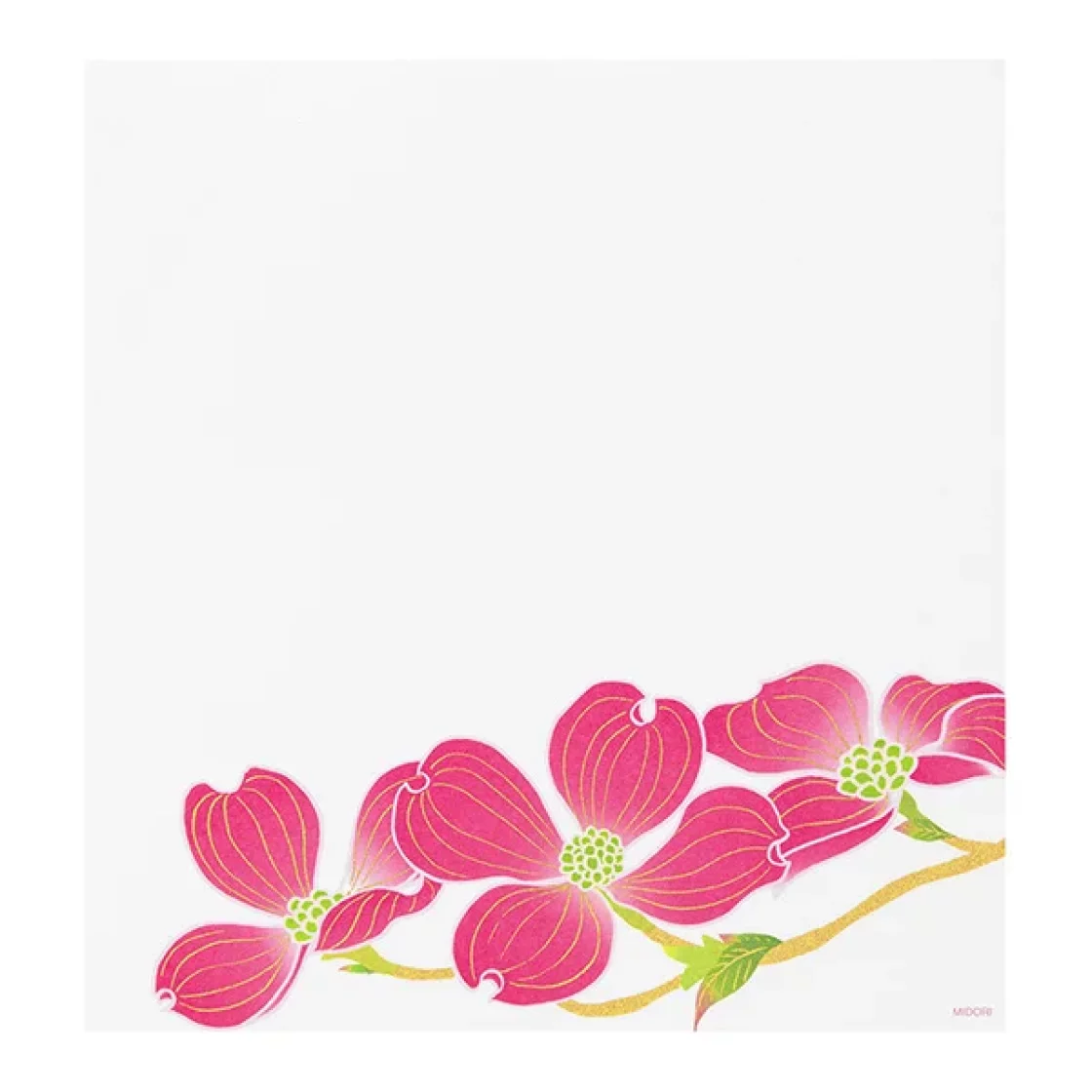 17.1 Flowering Dogwood letter pad * Midori