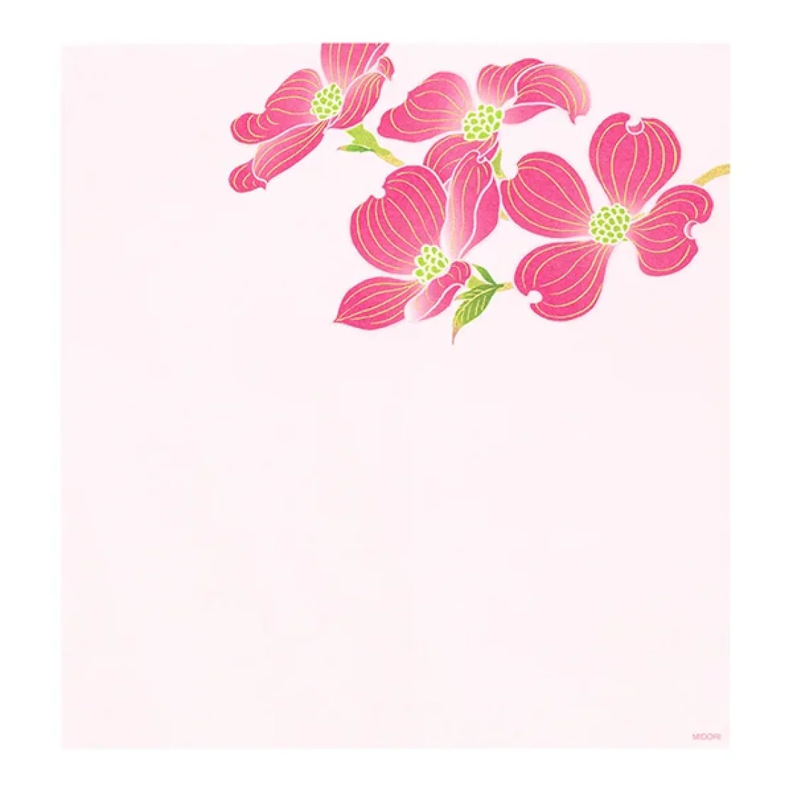 17.1 Flowering Dogwood letter pad * Midori