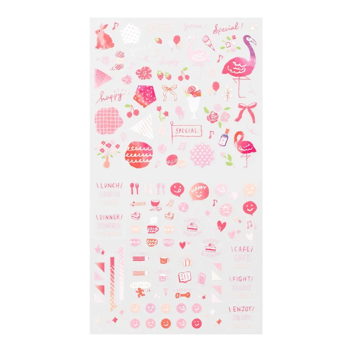 MD18. Stickers Color Pink * Midori