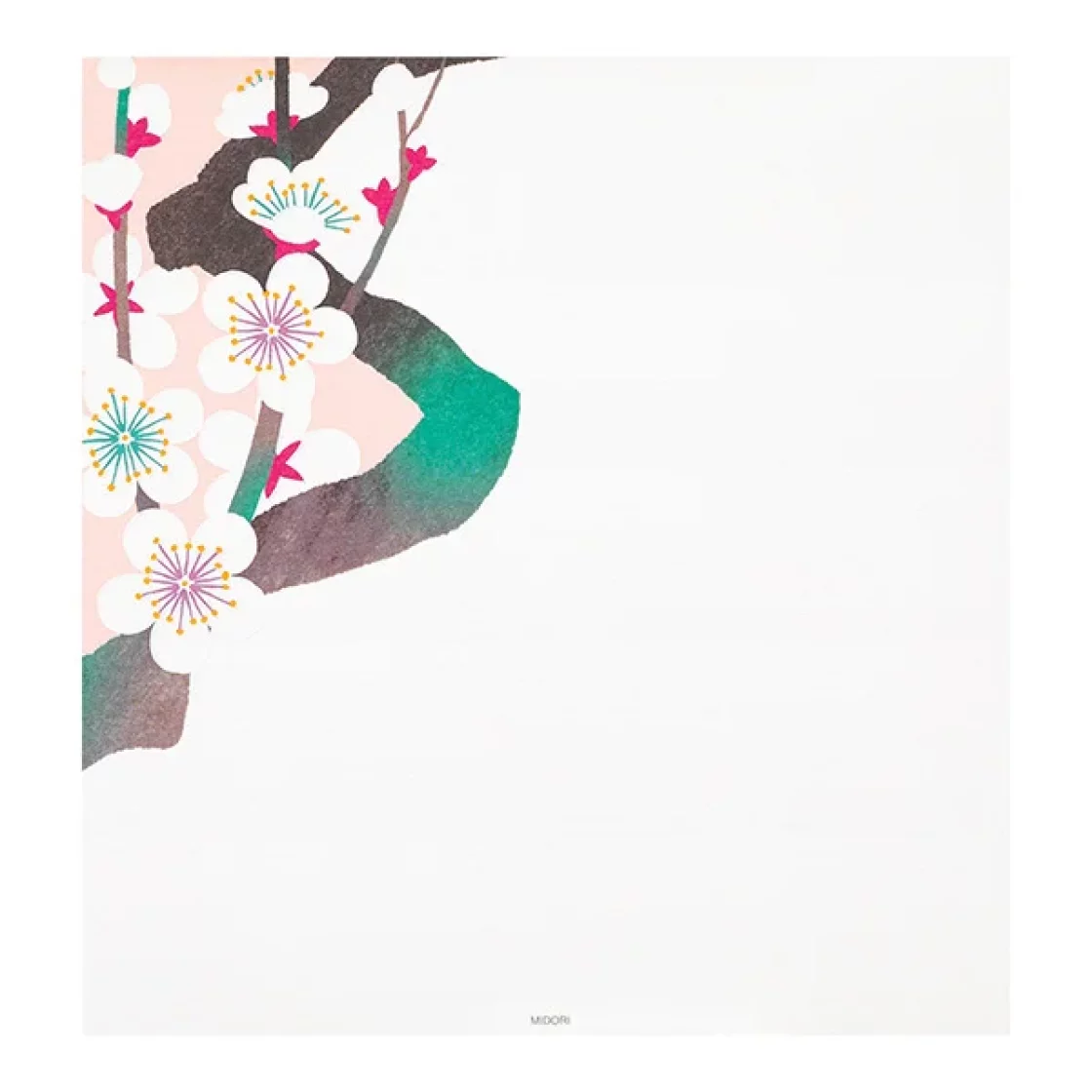 21.1 White Plum Blossom letter pad * Midori