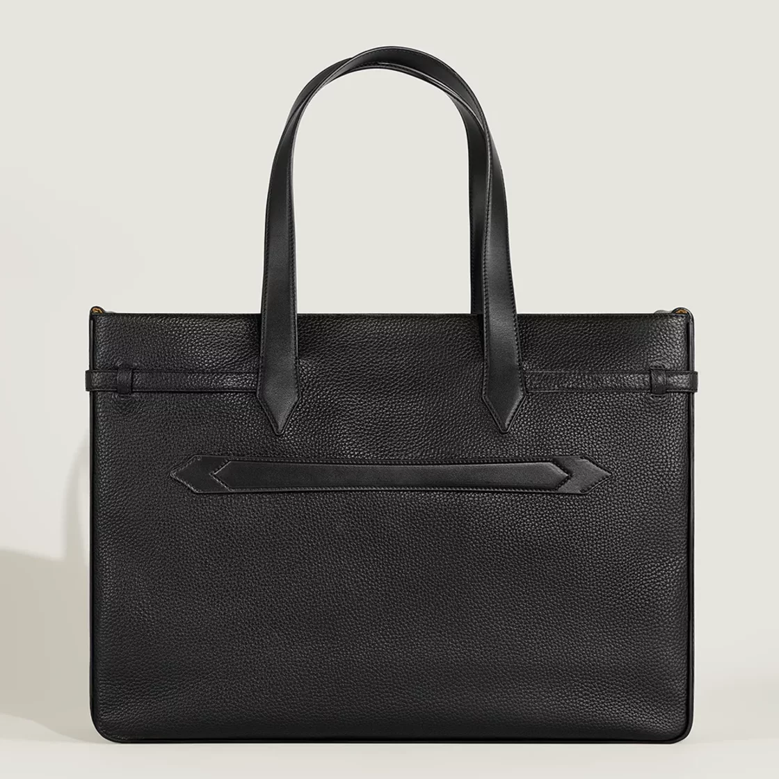 223265 Montblanc Envelope Horizontal Tote Bag, Grain Leather Black
