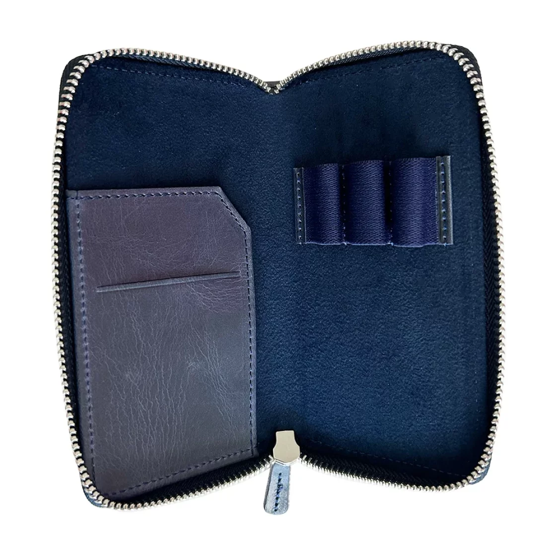 3 Pen Crazy Horse Navy Pen Case * Galen Leather