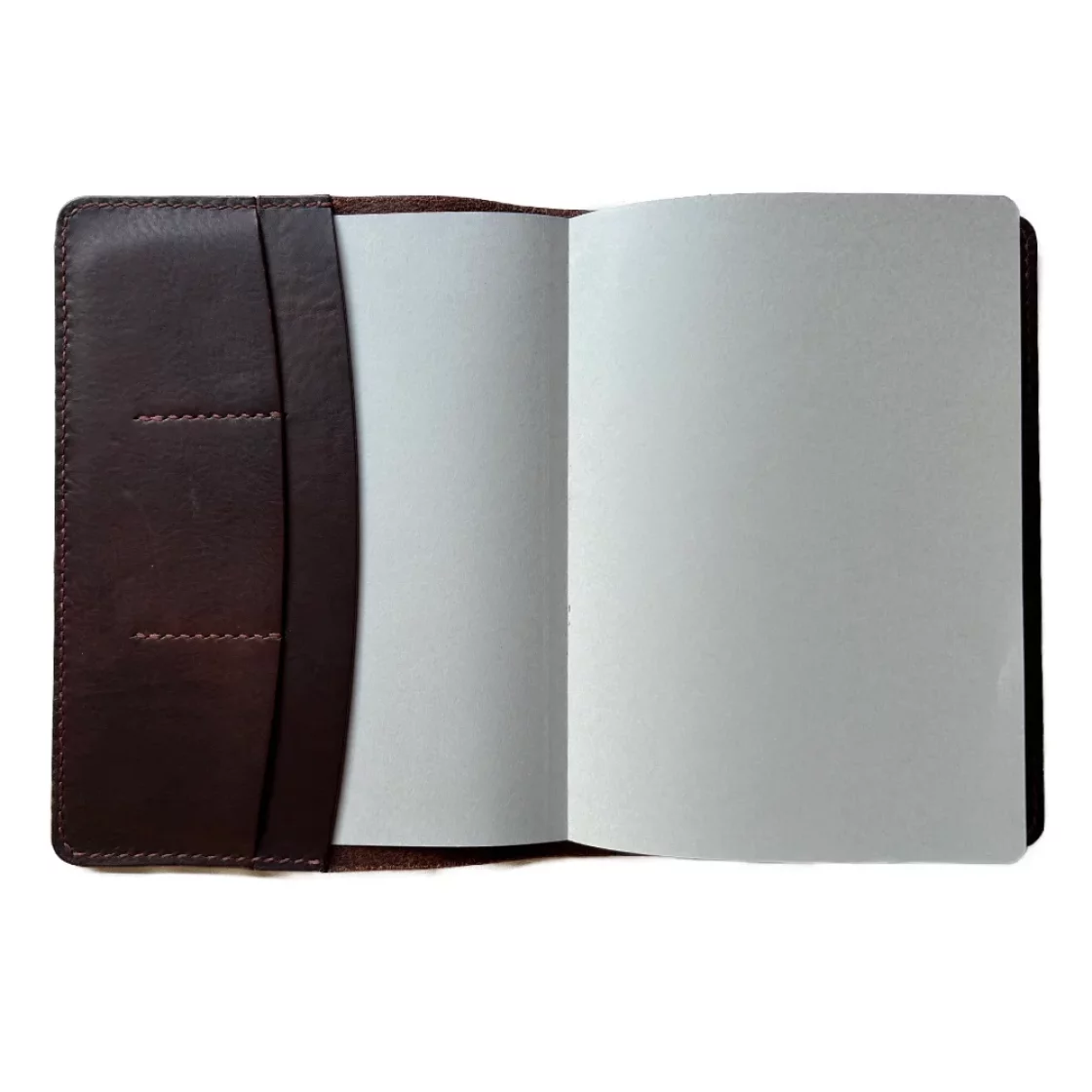 39. Saddle brown/Saddle Brown A5 Leather Book Cover * Kron Leather