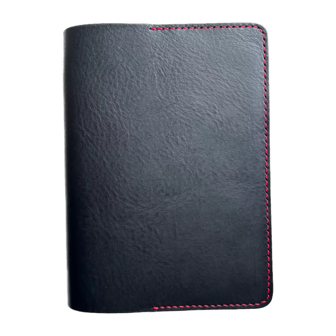 43. Onyx Black/Scarlet Codex Leather Book Cover * Kron Leather