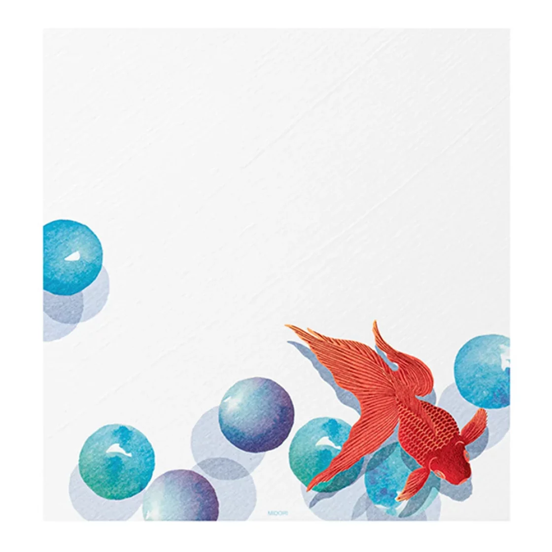 52.1 Marble and Goldfish Letter Pad * Midori