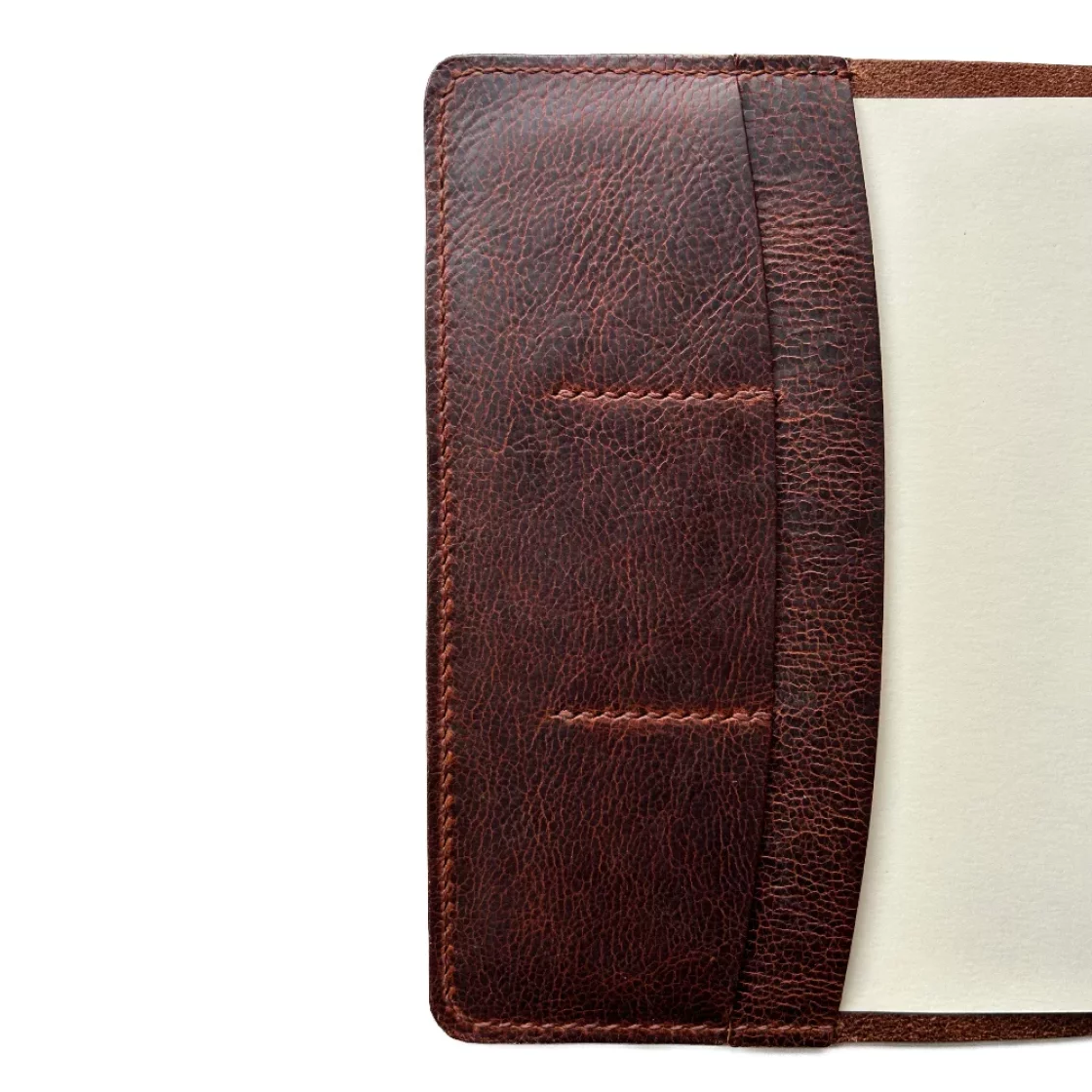 55. Saddle Brown/Saddle Brown A5 Leather book cover * Kron