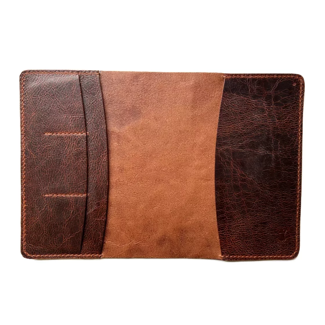 55. Saddle Brown/Saddle Brown A5 Leather book cover * Kron