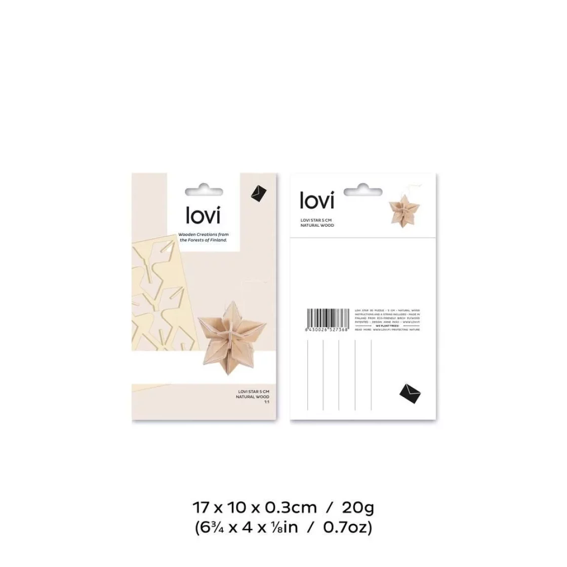 61. Star Bright Red * 3D puzzle card * Lovi