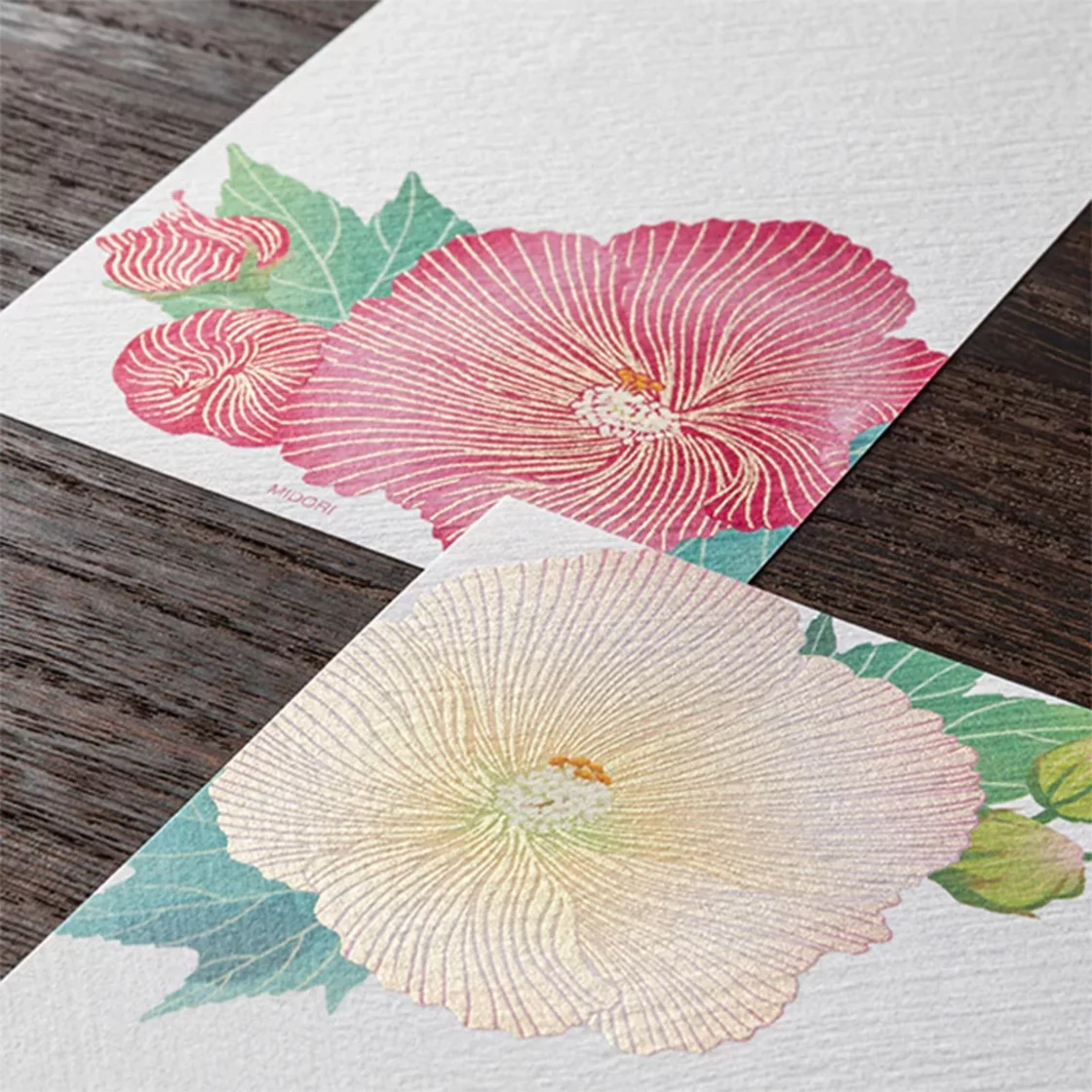69.3 Confederate Rose Message Pad * Midori