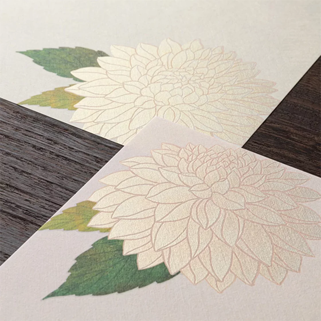 73.1 Dahlia Letter Paper * Midori