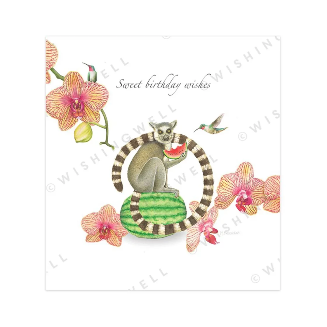 91. Lemur, sweet birthday wishes * Wishingwell gift card