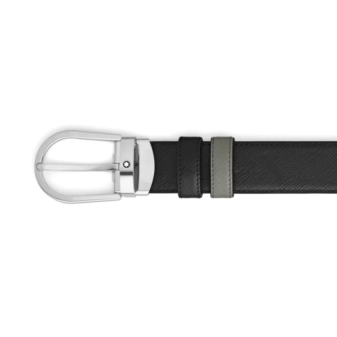 Belt 30mm Saffiano Black Horseshoe Buckle * 220019 * Montblanc