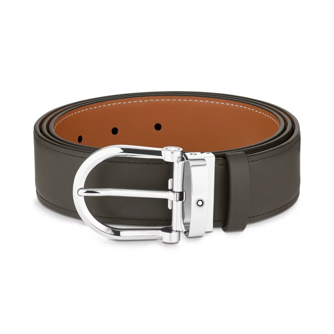 Belt Horseshoe Buckle Reversible Brown/Black * 129441 * Montblanc