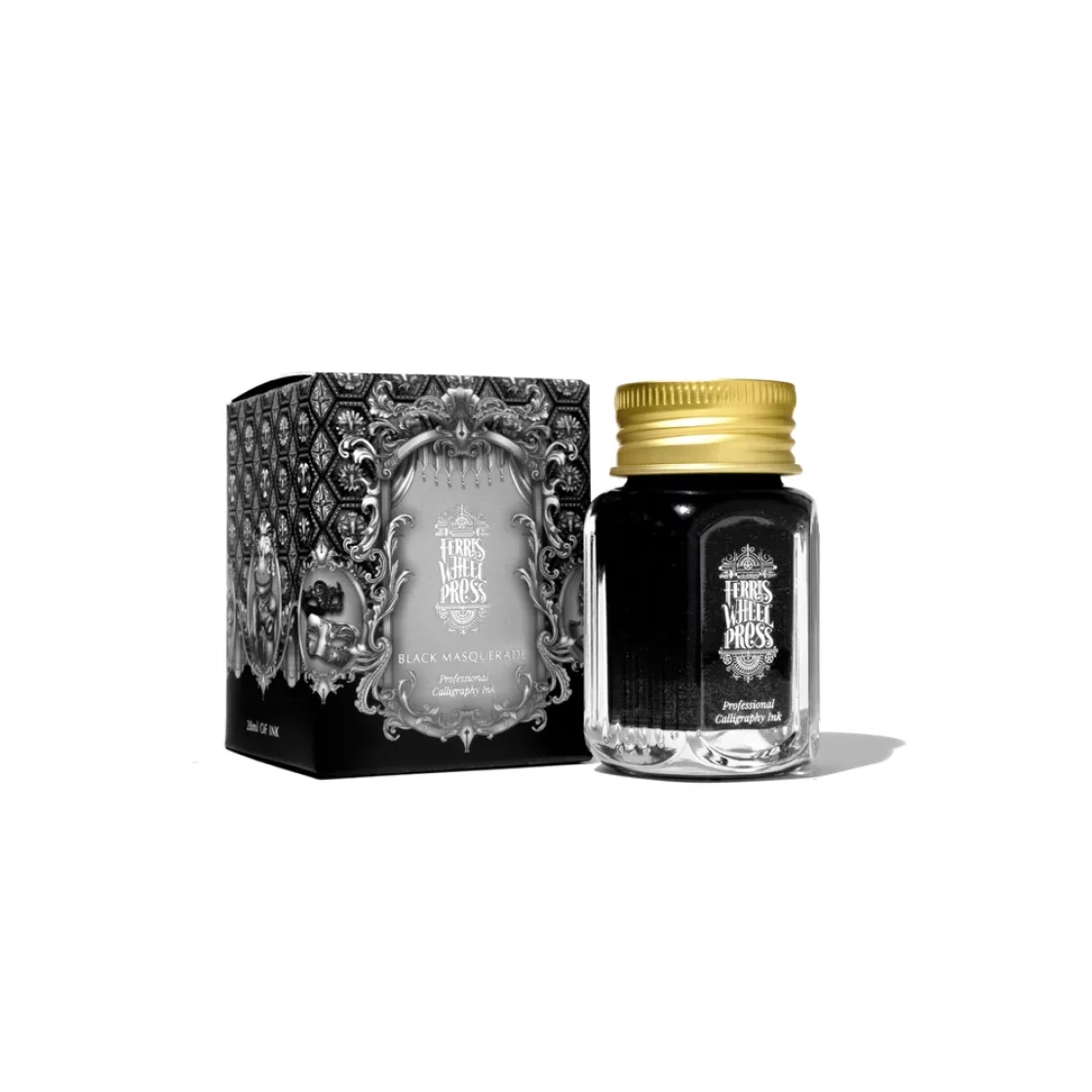 Black Masquerade, calligraphy ink 28ml * Ferris Wheel Press