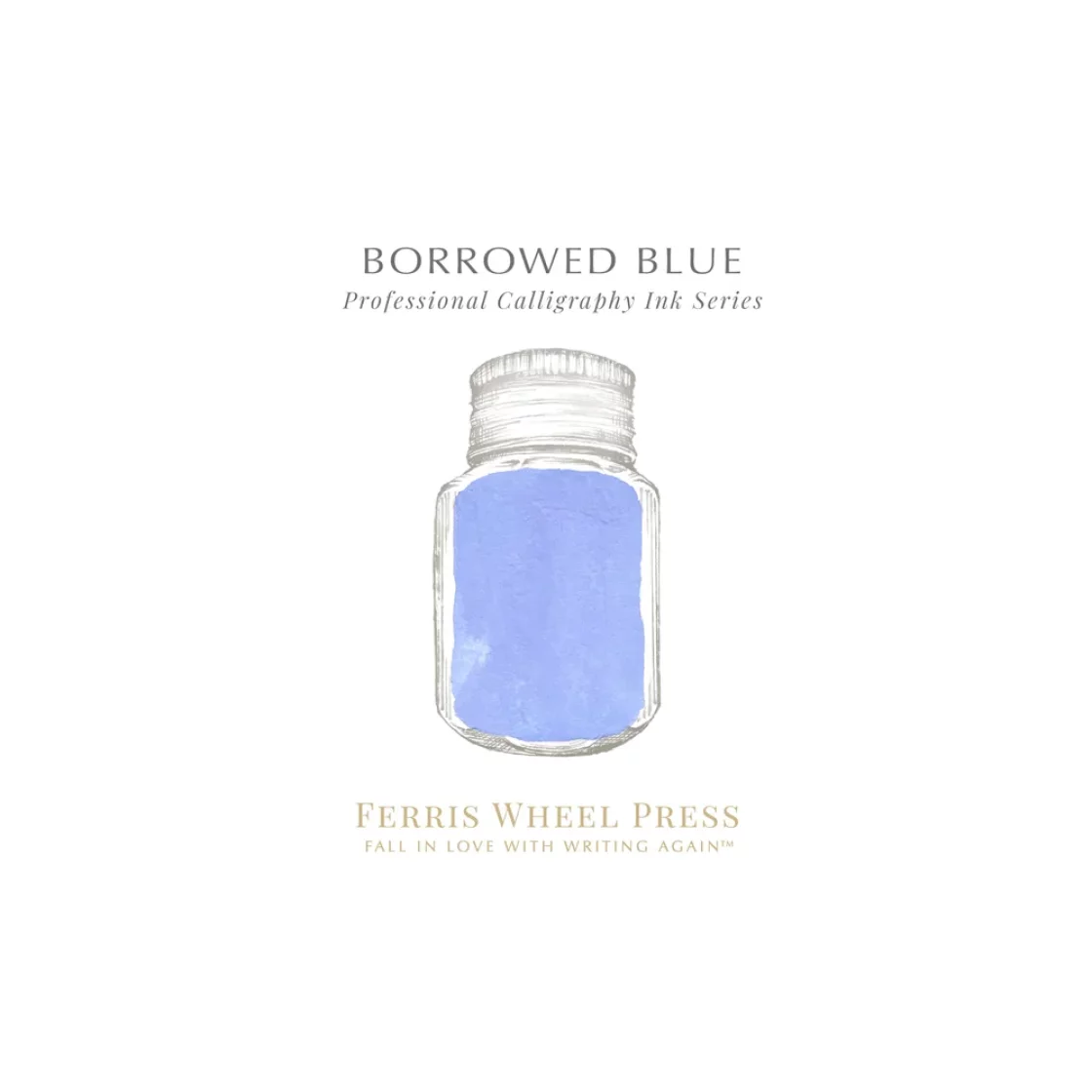 Borrowed blue, calligraphy ink 28ml * Ferris Wheel Press