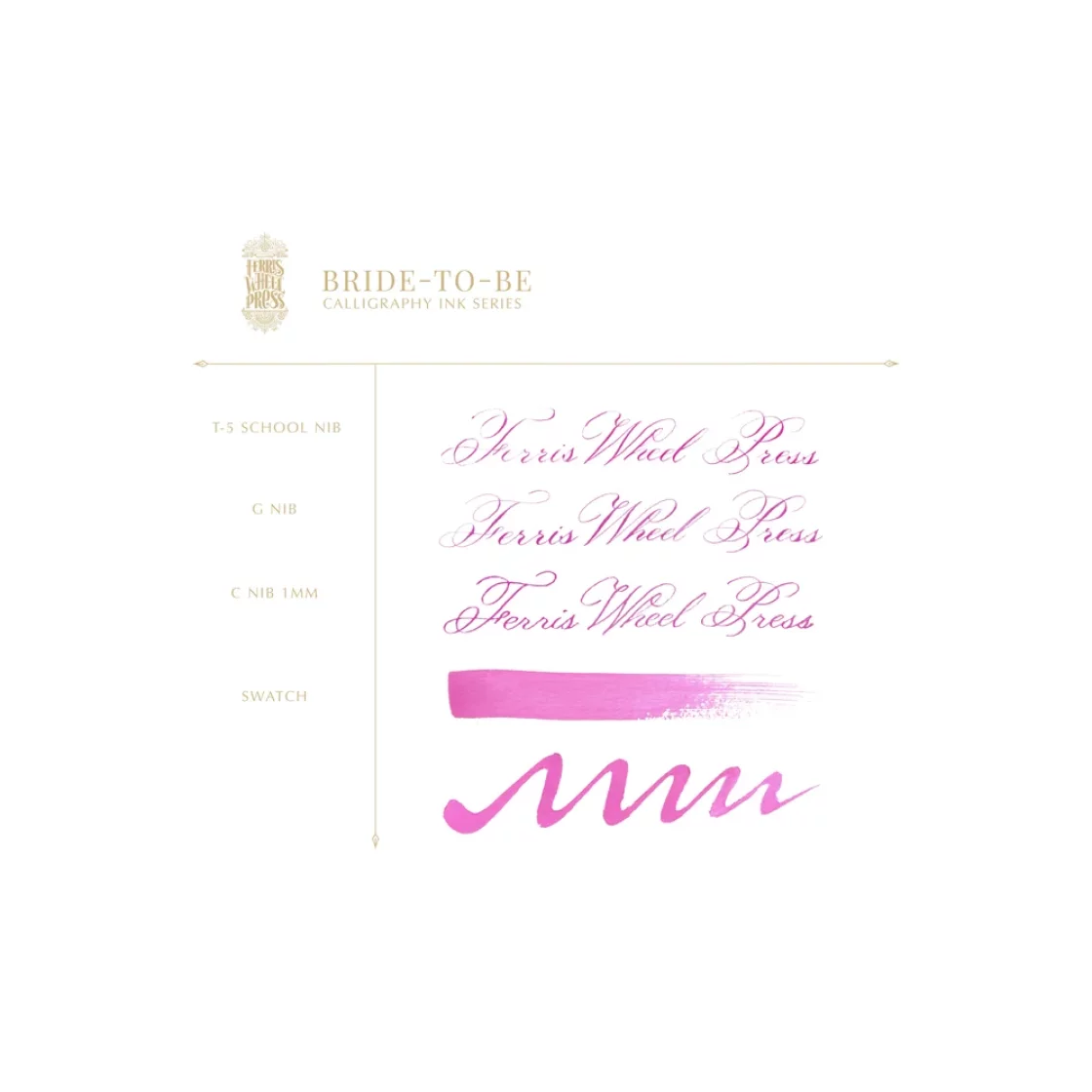 Bride to be, calligraphy ink 28ml * Ferris Wheel Press
