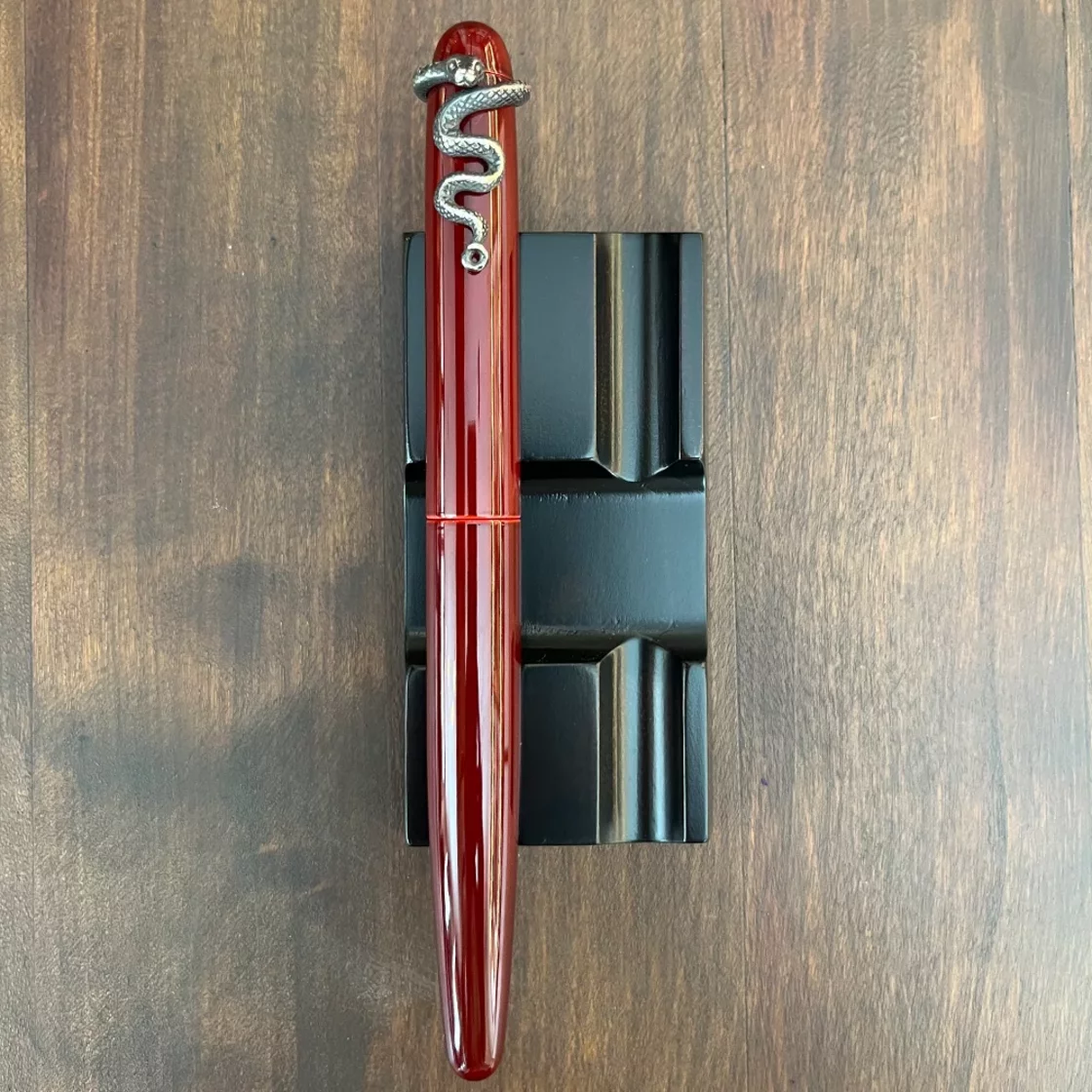 CL. Aka-tamenuri Cigar Long Fountain Pen,  Fumigated Snake Stopper * Nakaya
