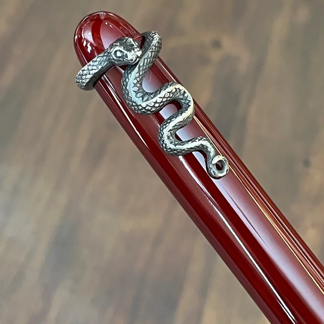 CL. Aka-tamenuri Cigar Long Fountain Pen,  Fumigated Snake Stopper * Nakaya