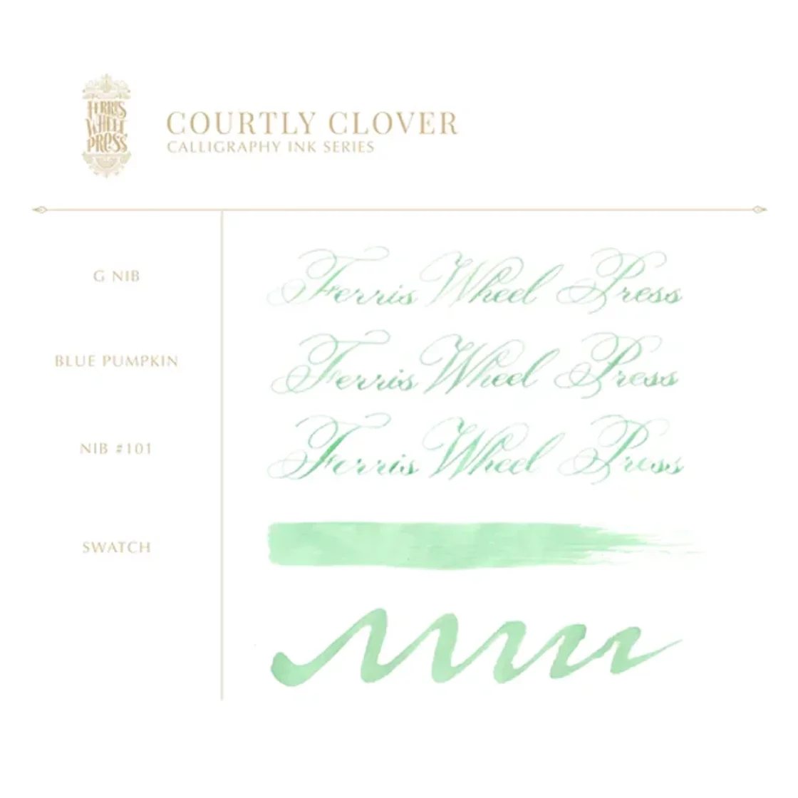 Courtly Clover, kalligrafie inkt 28ml * Ferris Wheel Press