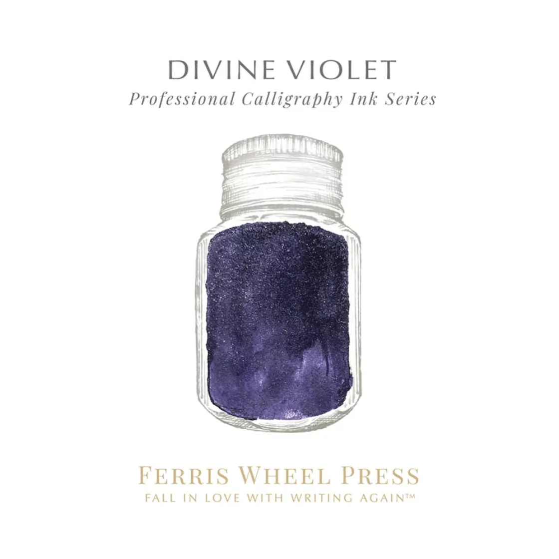 Divine Violet, Calligraphy ink 28ml * Ferris Wheel Press