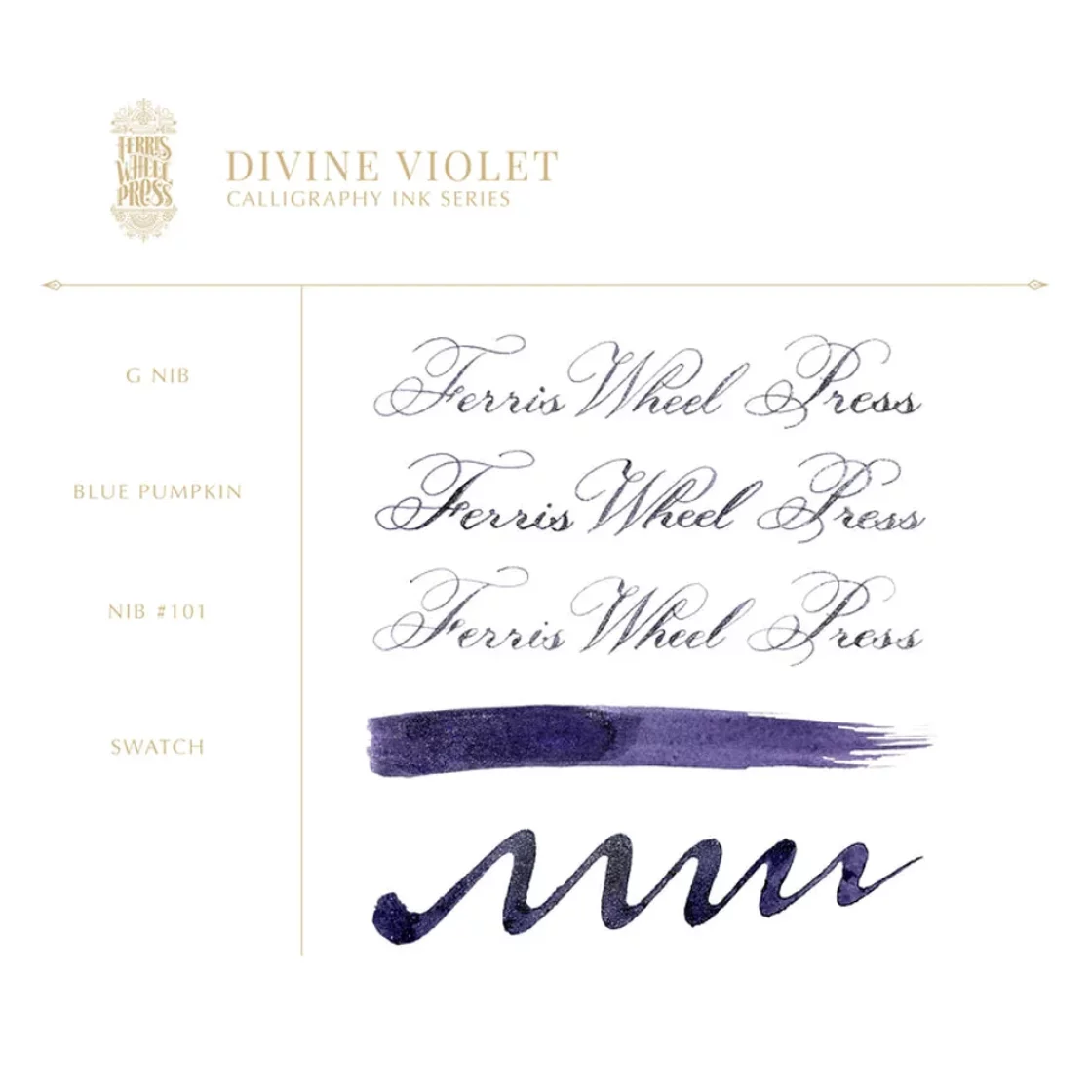 Divine Violet, Calligraphy ink 28ml * Ferris Wheel Press