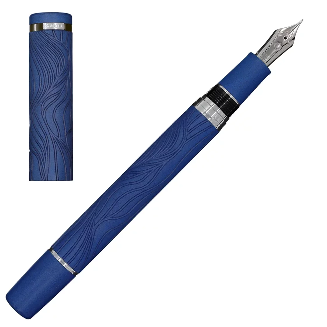Ebonite Eternal Flow, Blue Wave Fountain Pen * Sailor B
