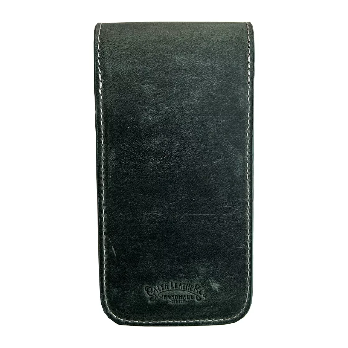 Flap Pen Case 3 pens Crazy Horse Green * Galen Leather