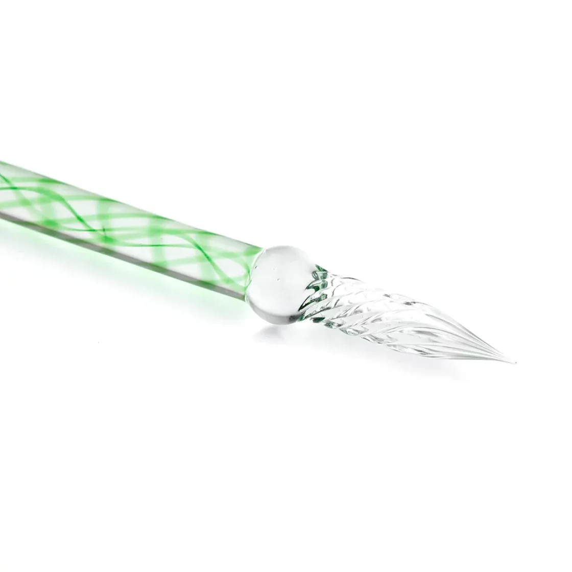HG04. Glass Pen Round Green * J. Herbin