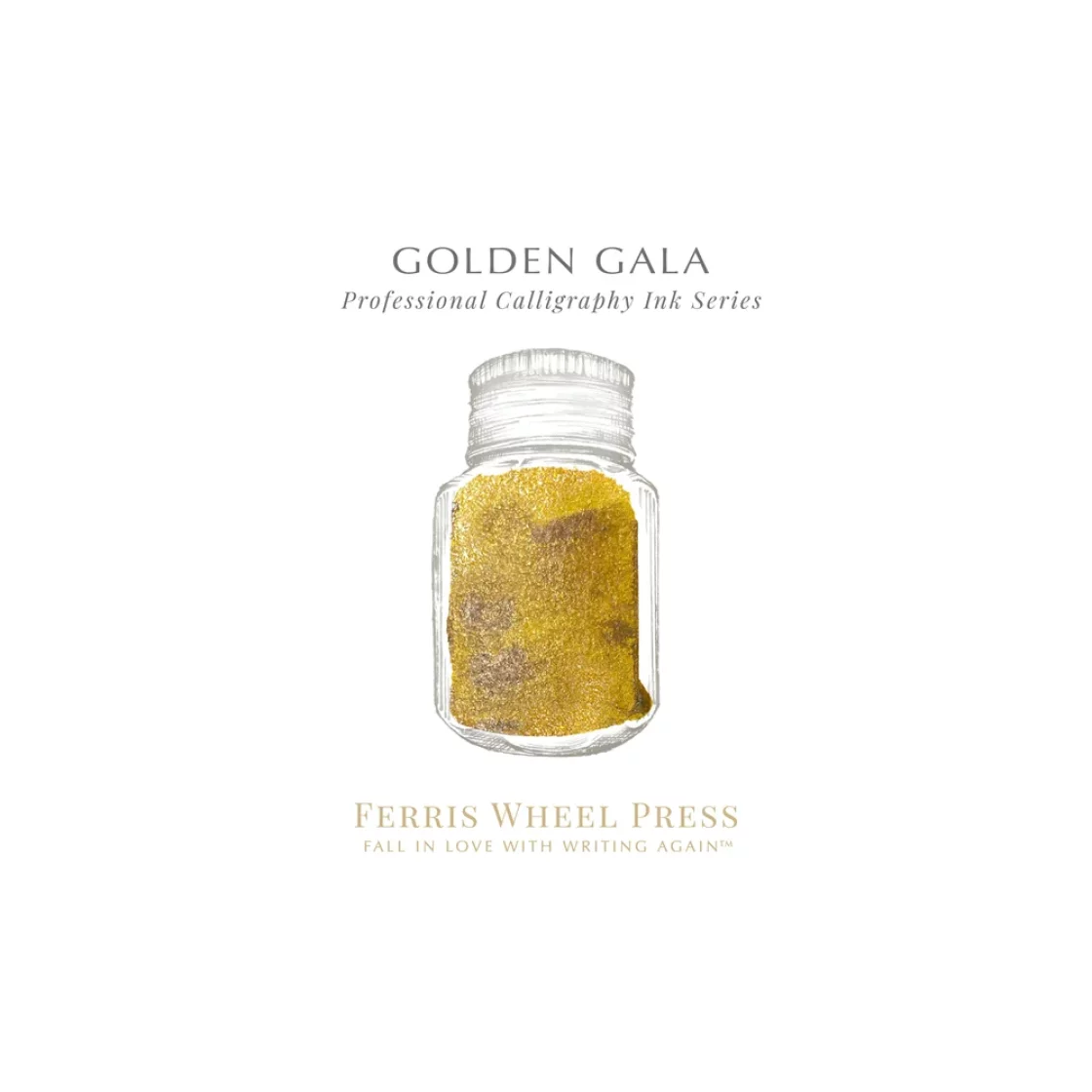 Golden gala, calligraphy ink 28ml * Ferris Wheel Press