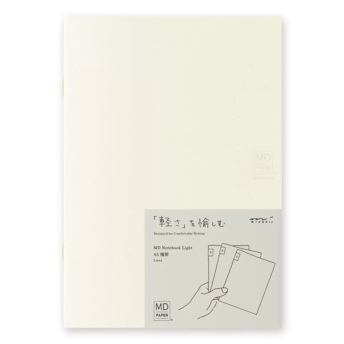 MD Light A5, tri-pack notebooks, lined * Midori