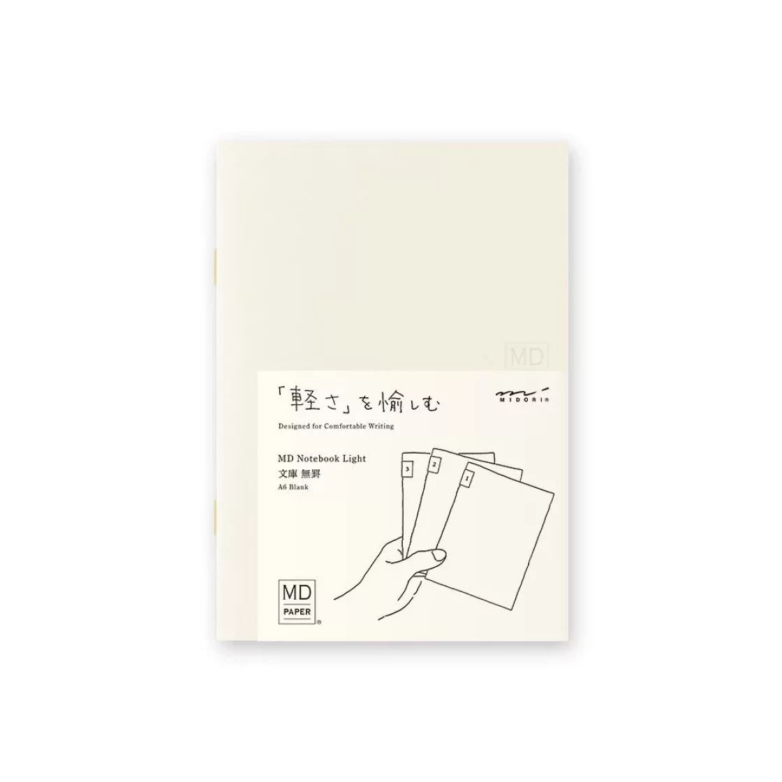 MD Light A6, tri-pack notebooks, plain * Midori