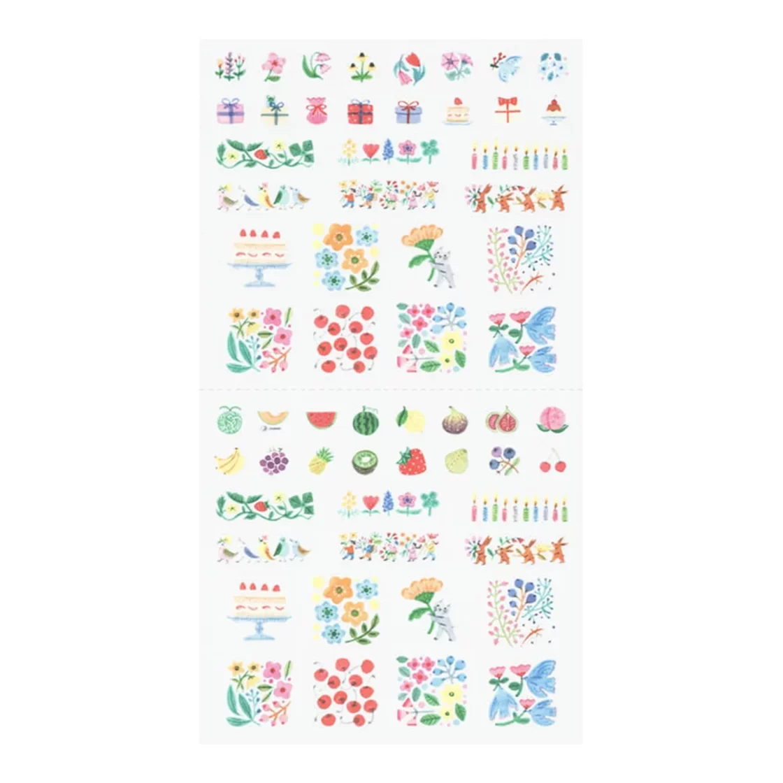 MD42. Stickers Margin Flower * Midori