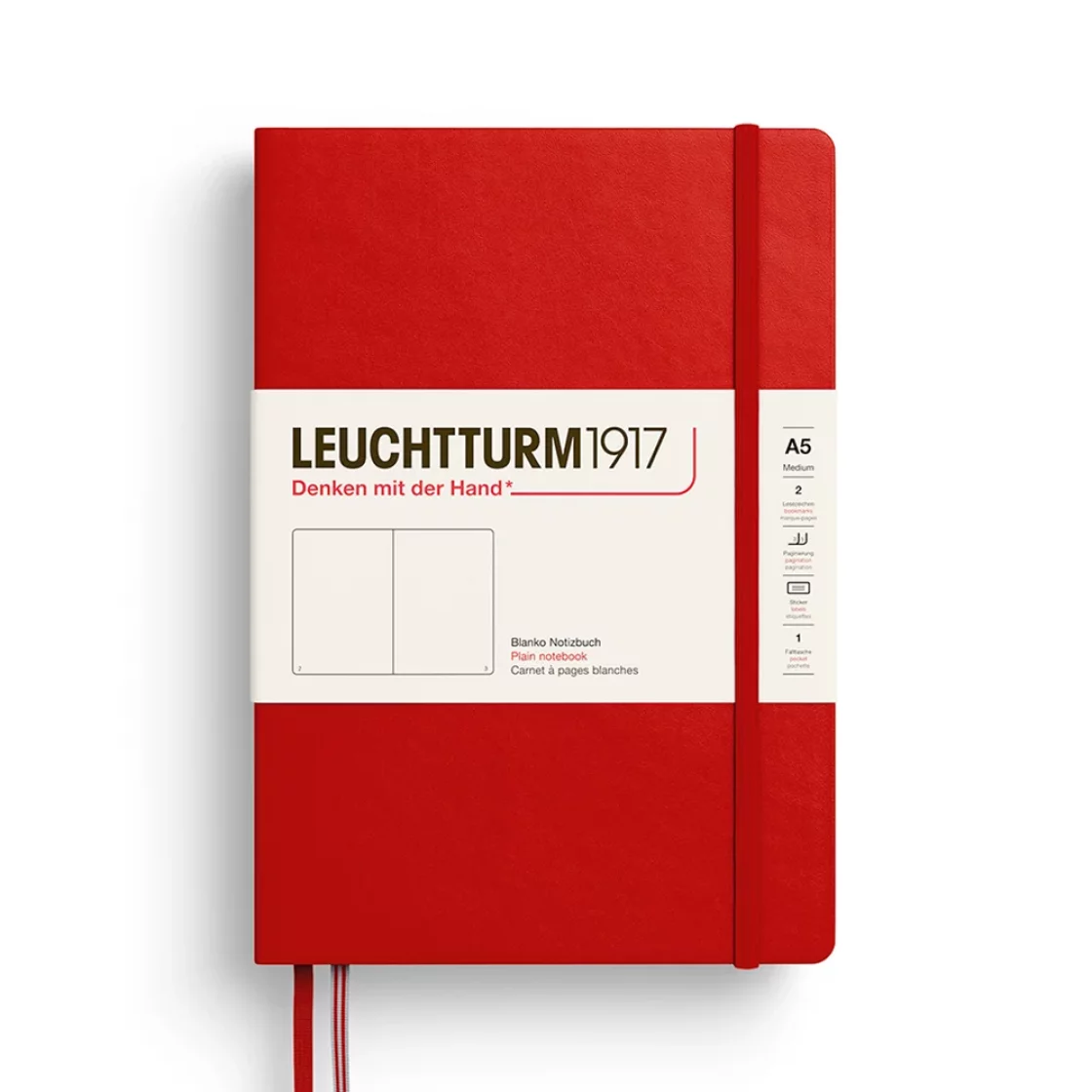 Notebook A5, Hardcover, Cherry * Leuchtturm1917 lined