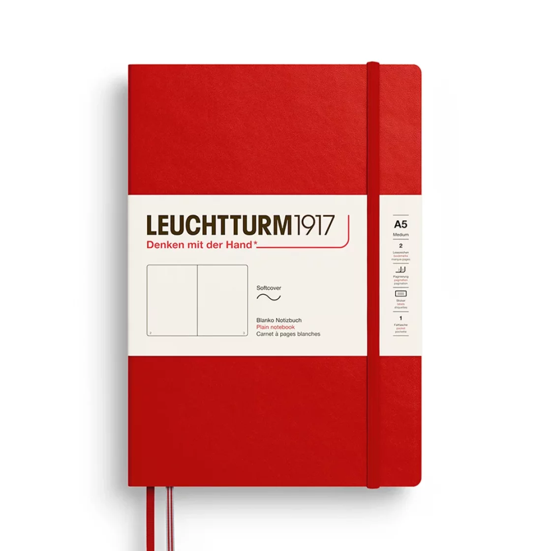 Notebook A5, Softcover, Cherry * Leuchtturm1917 lined