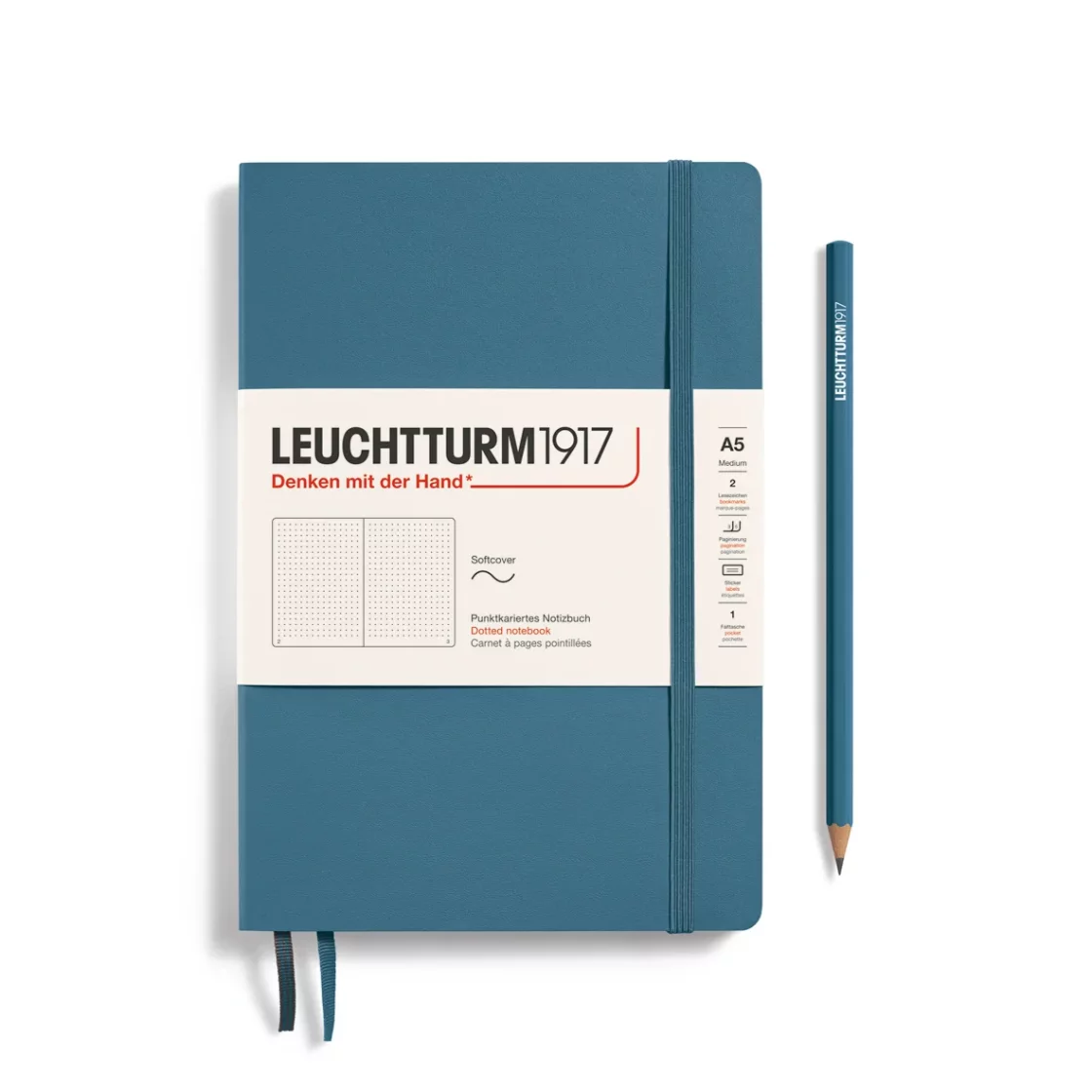Notebook A5, Softcover, Stone Blue * Leuchtturm1917