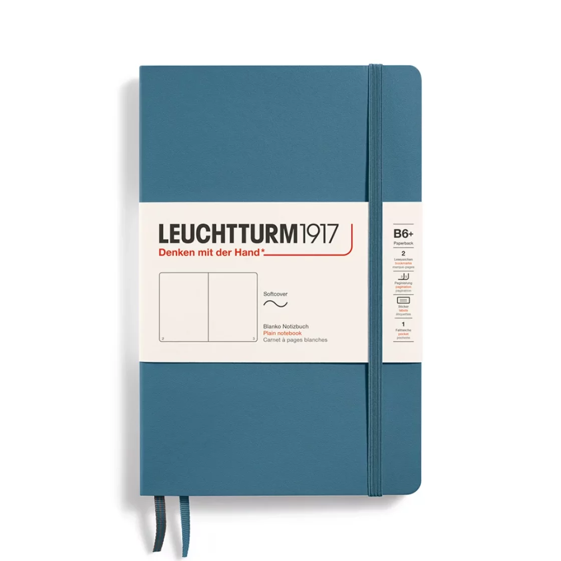 Notebook B6 Softcover Stone Blue * Leuchtturm lined