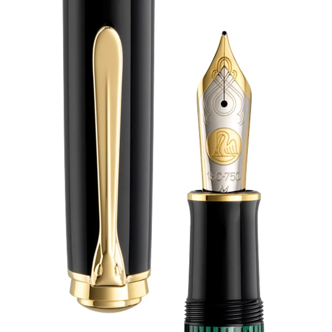 Souverän M1000 green-black fountain pen * Pelikan